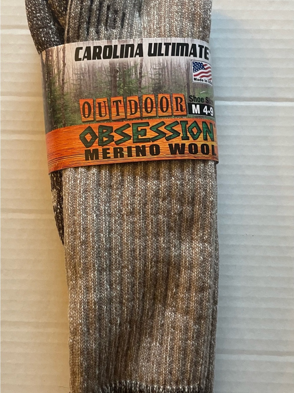 Outdoor Obsession Merino Wool Men's Socks - Brown